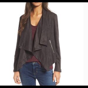 Cupcakes and Cashmere Microfiber Charcole Brown‎ Waterfall Jacket Sz Medium